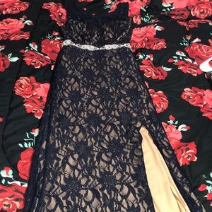 Long one leg slit elegant dress